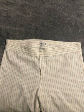 Calvin Klein Women’s Striped Cotton Pants — White Multi